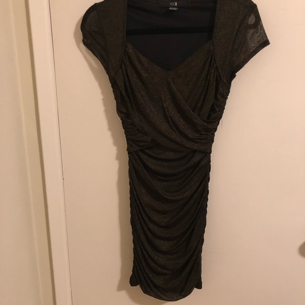 F21 bodycon metallic dress